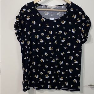 NWT LOFT Lily Petal Sleeve Top Size M